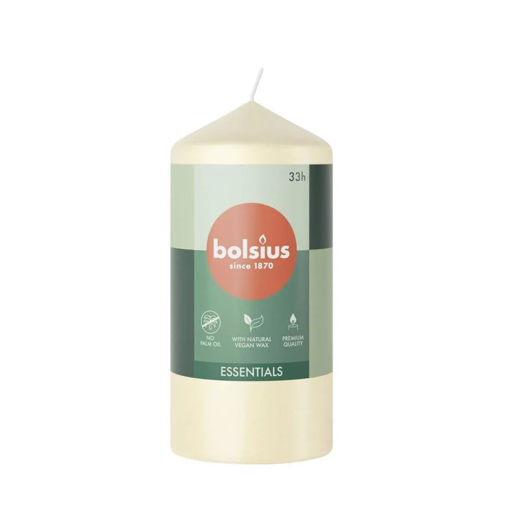 Bolsius Soft Pearl Pillar Candle - 12cm x 6cm