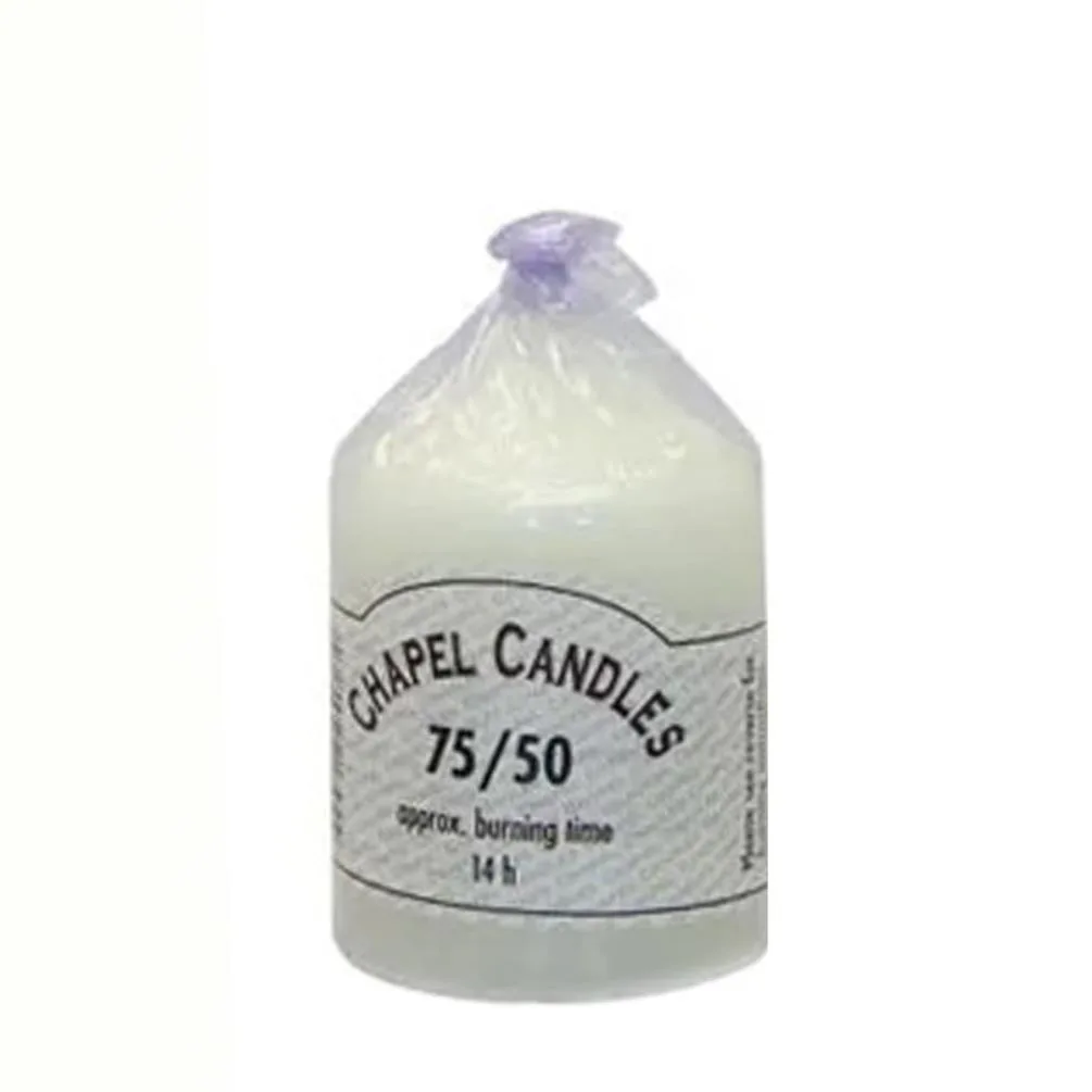 Chapel Candles White Pillar Candle 7.5cm x 5cm