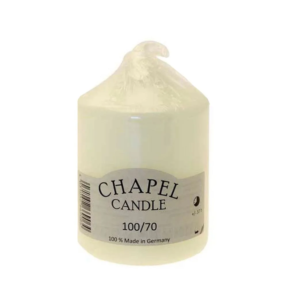 Chapel Candles Ivory Pillar Candle 10cm x 7cm