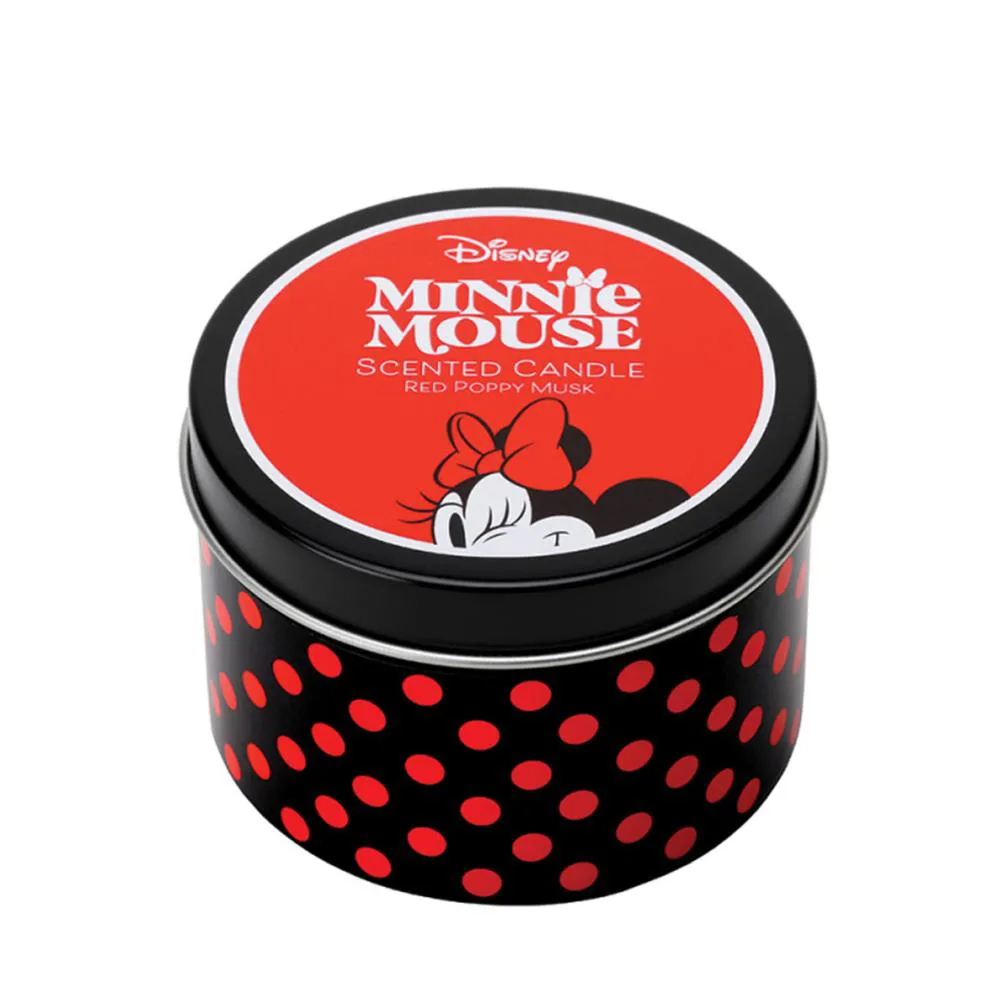 Disney Minnie Mouse Red Poppy Musk Tin Candle