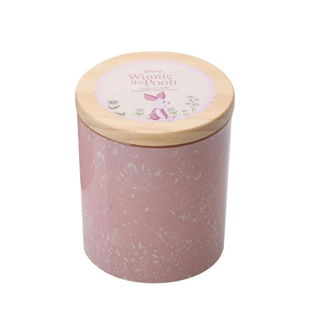 Winnie the Pooh Eeyore Piglet Spring Blossom & Acorn Glass Candle