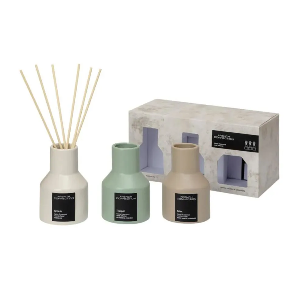 French Connection 3 Stone Reed Diffuser Gift Set