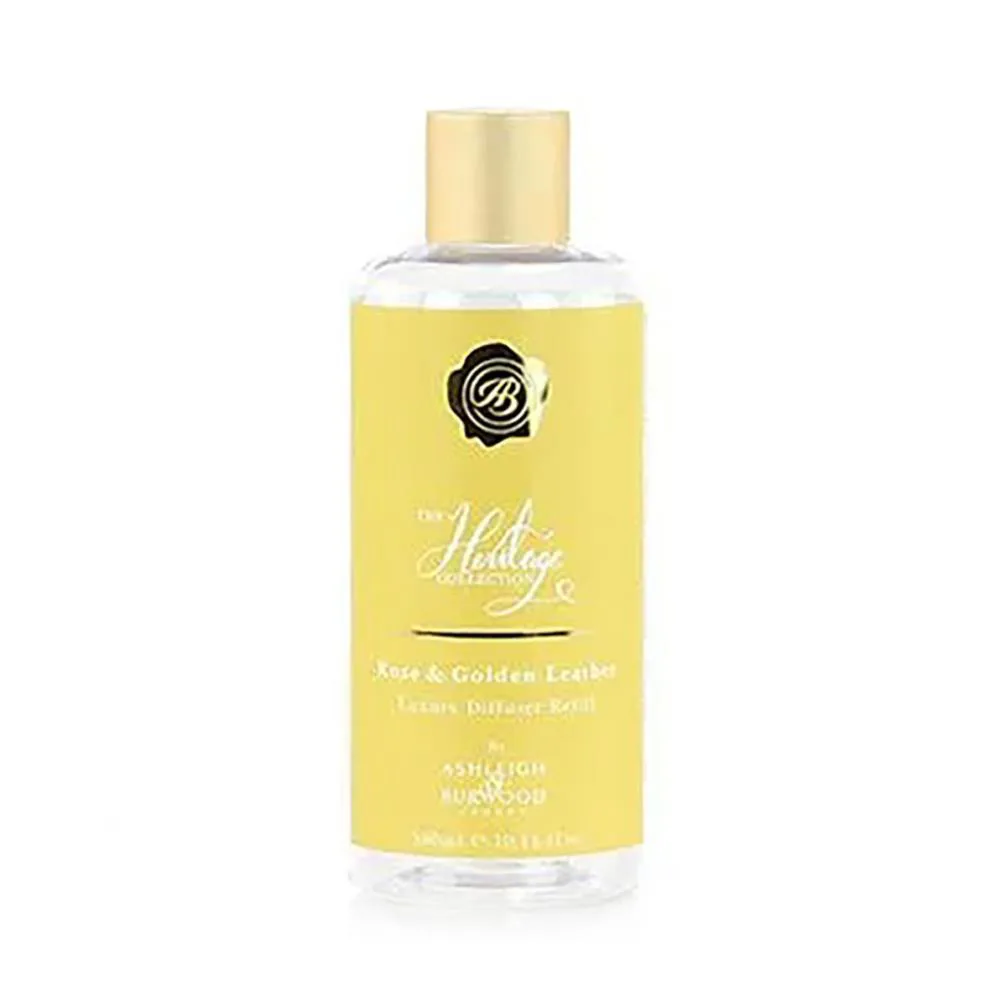 Ashleigh & Burwood Rose & Golden Leather Heritage Collection Reed Diffuser Refill 300ml
