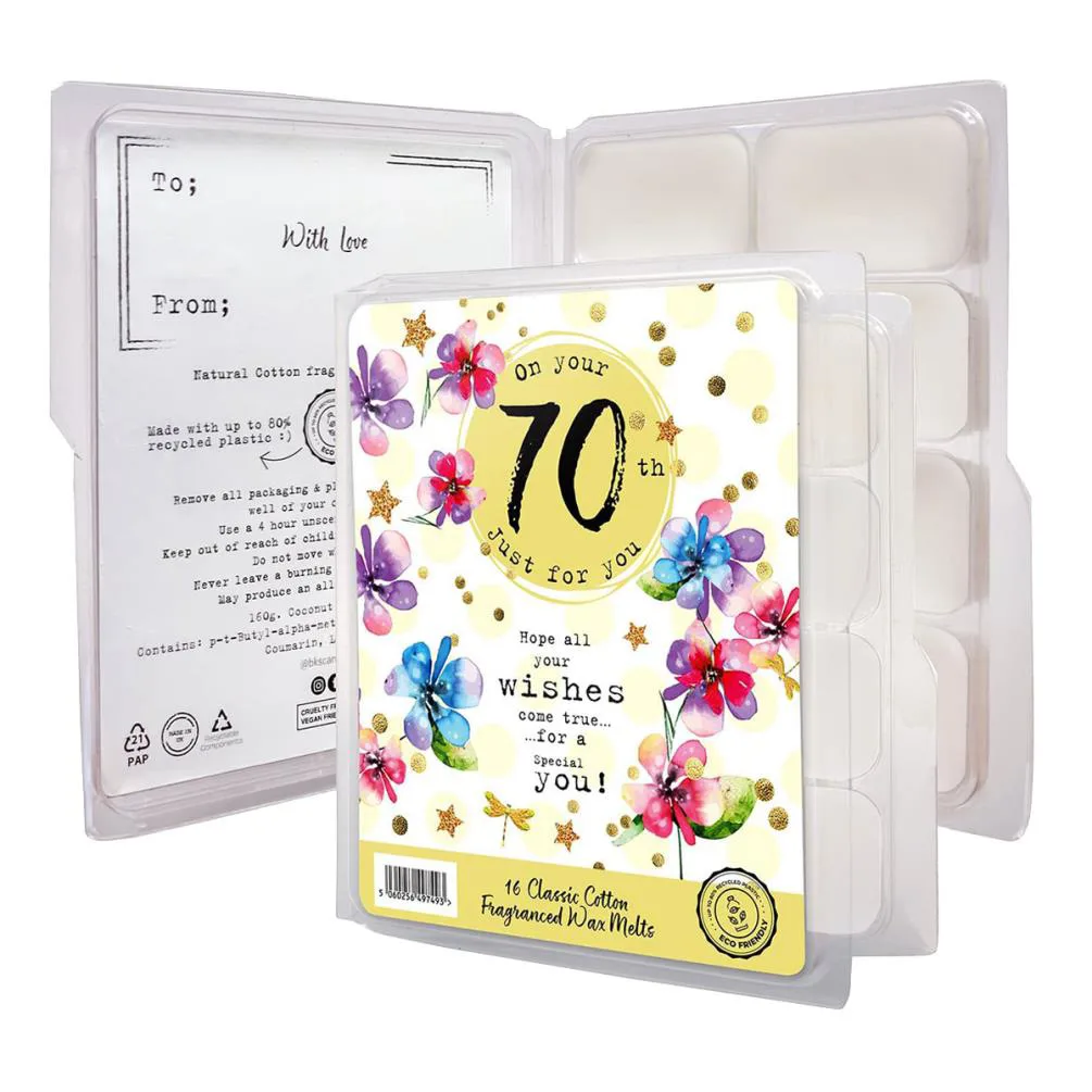 Best Kept Secrets 70th Birthday Wax Melts (Pack of 8)