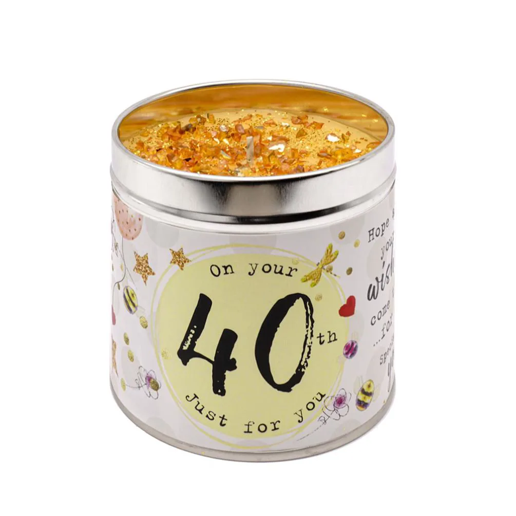 Best Kept Secrets 40th Birthday Tin Candle