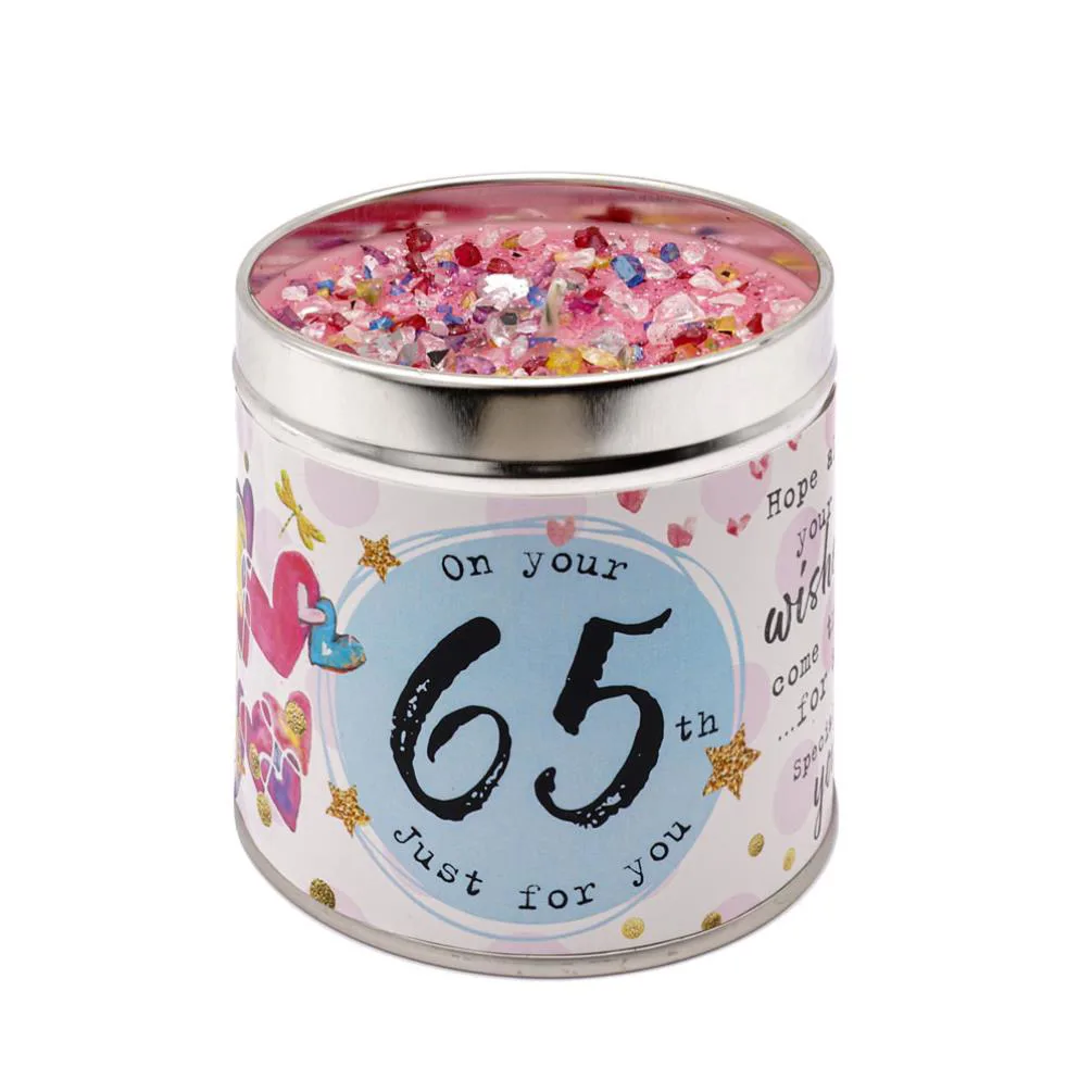Best Kept Secrets 65th Birthday Tin Candle