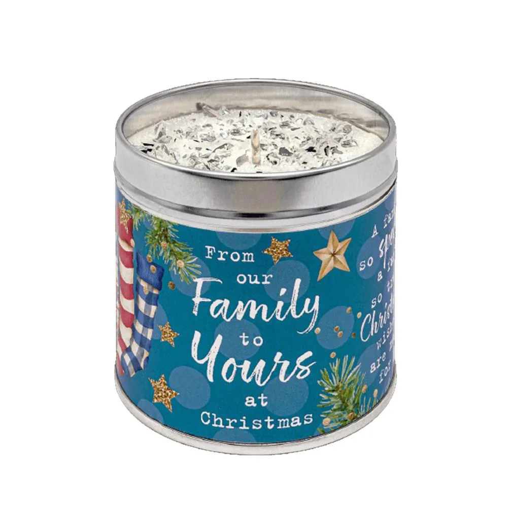 Best Kept Secrets From Our Family To Yours Festive Tin Candle