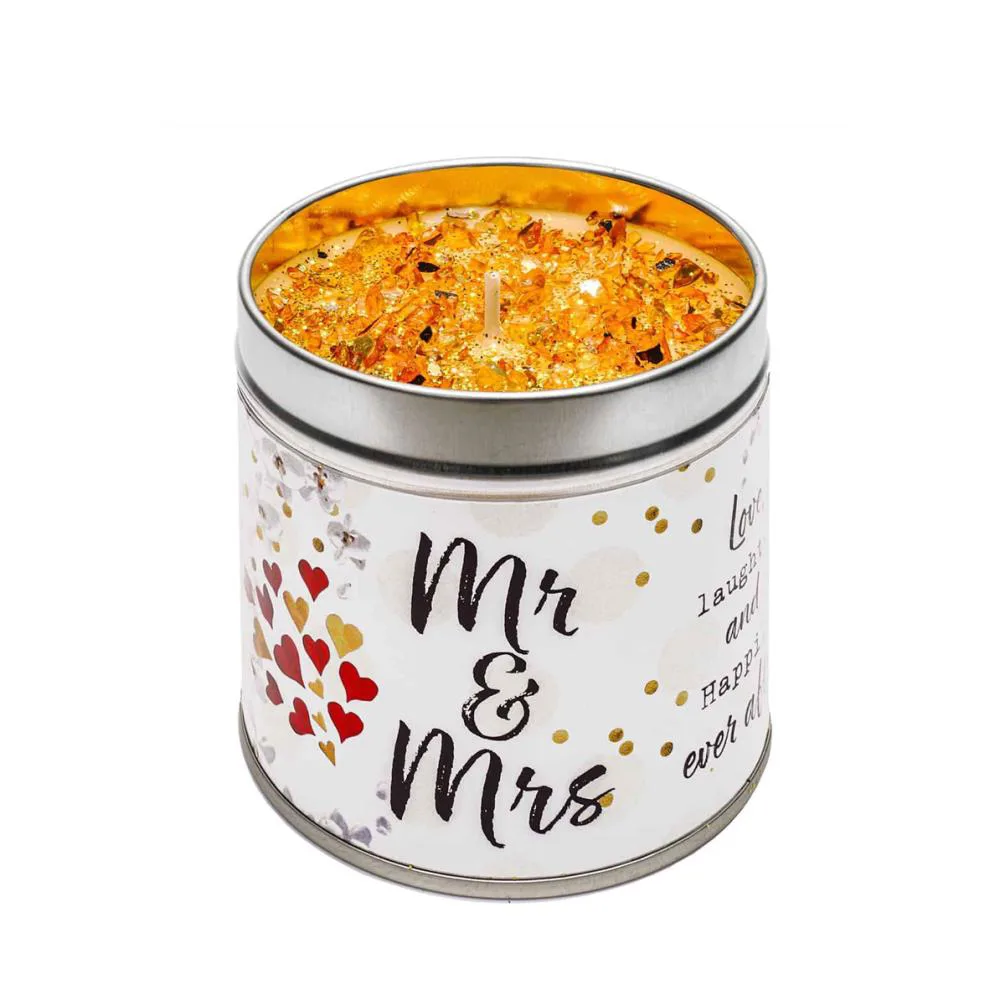 Best Kept Secrets Mr & Mrs Tin Candle