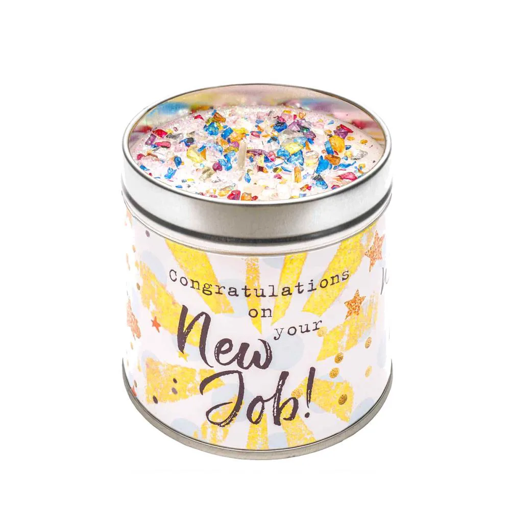 Best Kept Secrets New Job Tin Candle