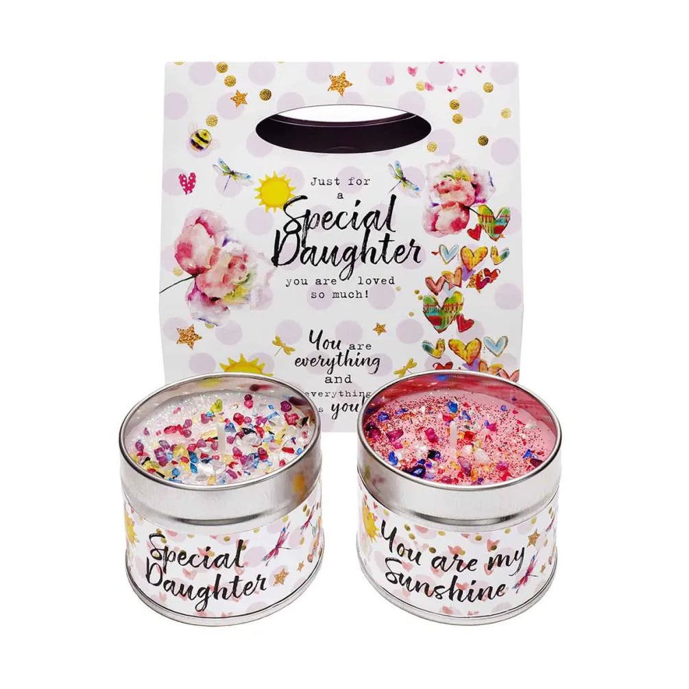 Best Kept Secrets Special Daughter & You Are My Sunshine Duo Mini Tin Candle Set