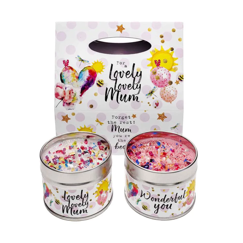 Best Kept Secrets Lovely Lovely Mum & Wonderful You Duo Mini Tin Candle Set