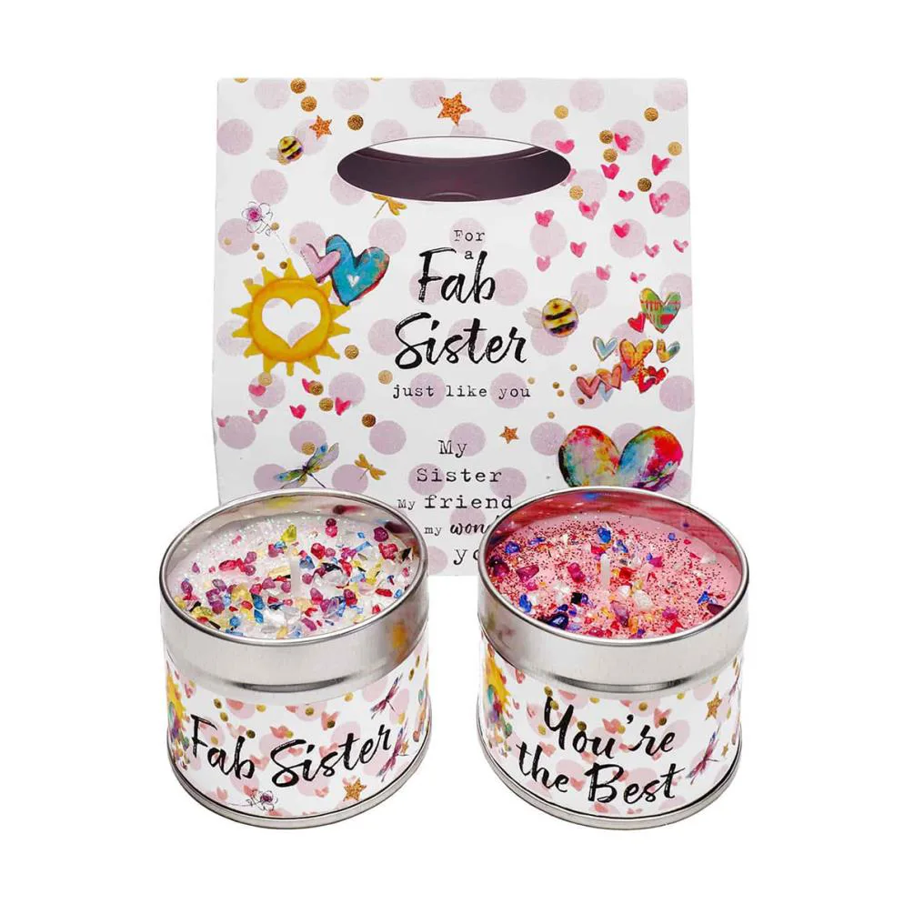 Best Kept Secrets Fab Sister & You're The Best Duo Mini Tin Candle Set