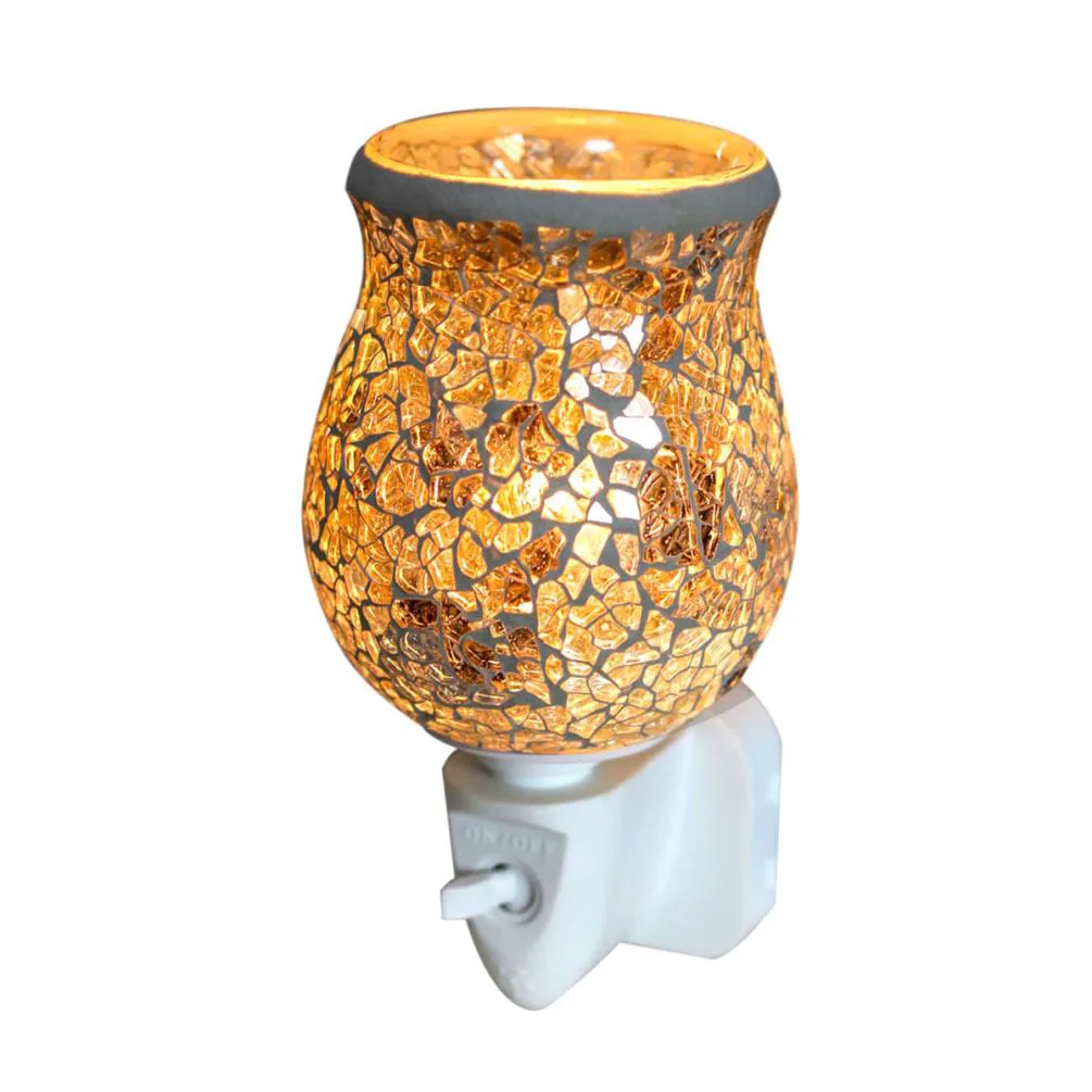 Sense Aroma Grey Crackle Tulip Mosaic Plug In Wax Melt Warmer