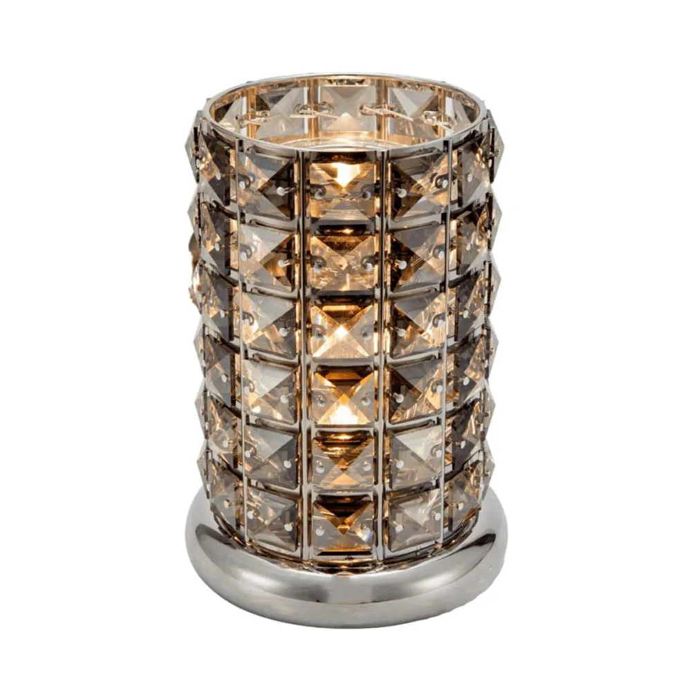 Sense Aroma Grey Silver Crystal Touch Electric Wax Melt Warmer