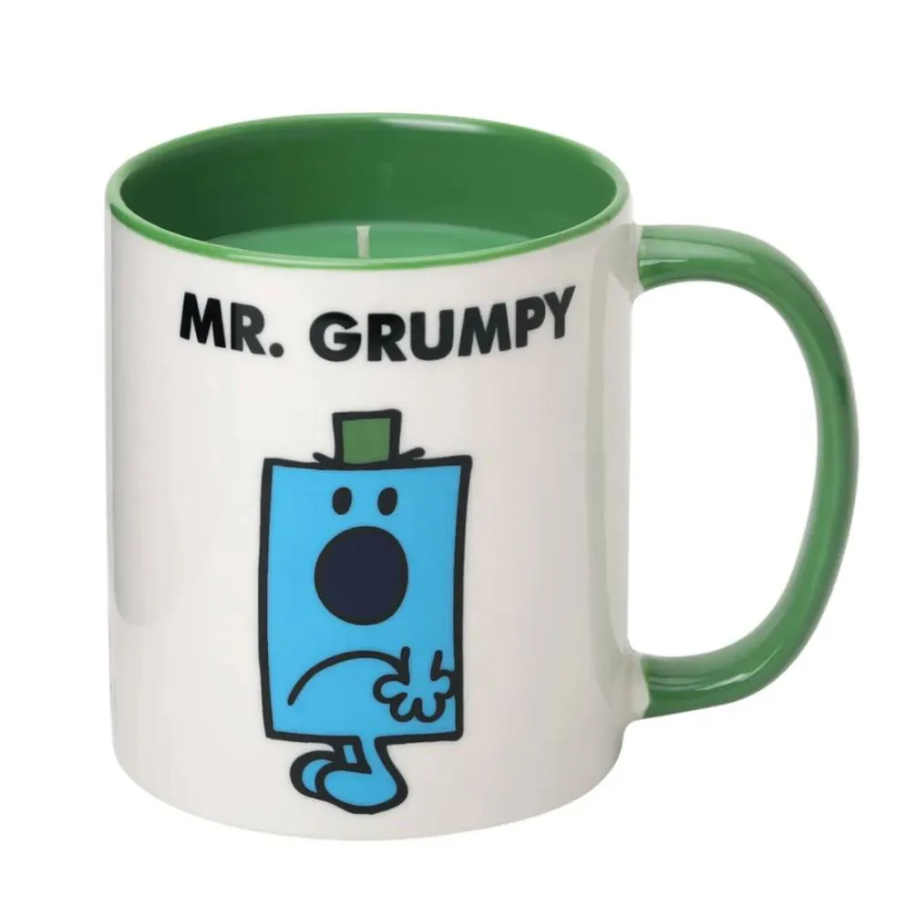 Mr Men Black Pepper & Sandalwood Mr Grumpy Reusable Mug Candle