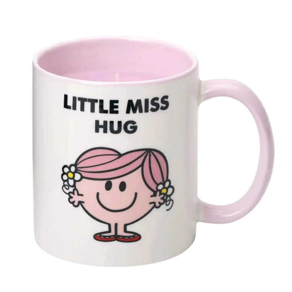 Mr Men White Chocolate & Rose Little Miss Hug Reusable Mug Candle
