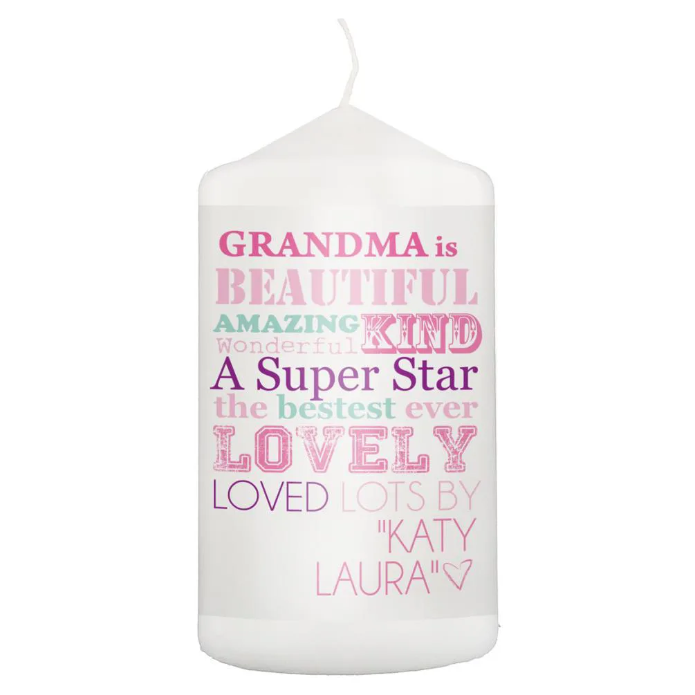 Personalised She Is Loved Pillar Candle