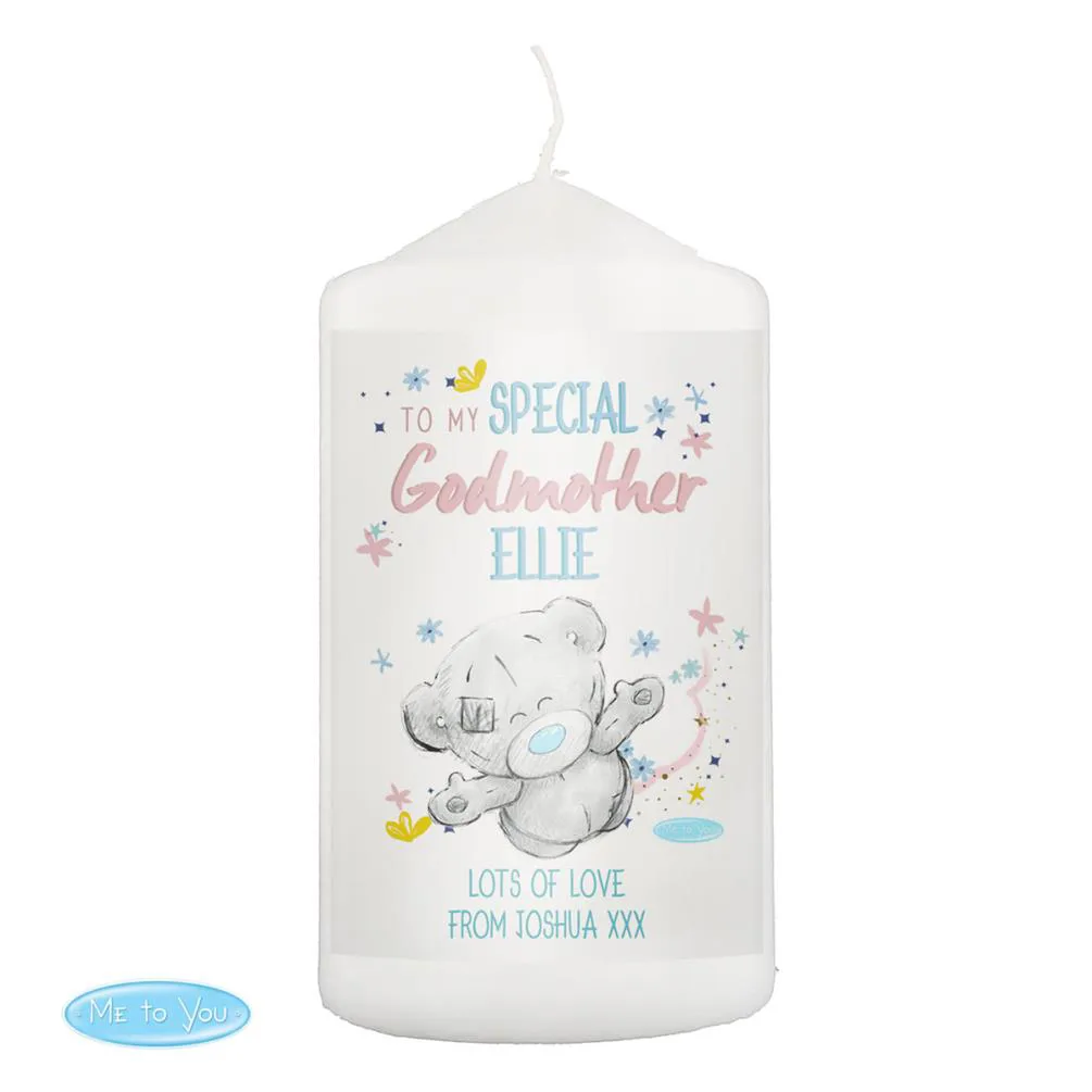 Personalised Me to You Bear Godmother Pillar Candle