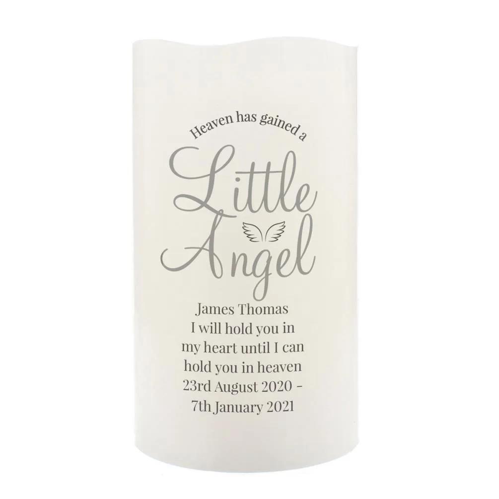 Personalised Little Angel LED Candle