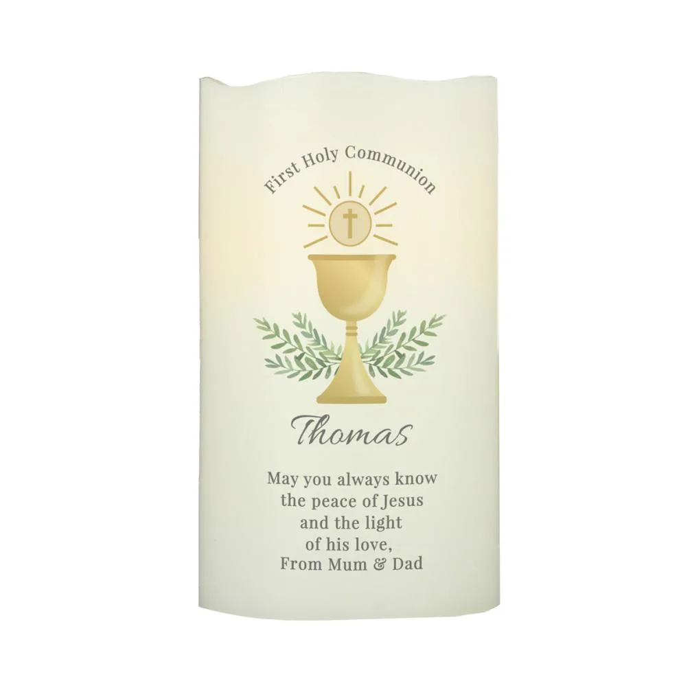 Personalised First Holy Communion LED Candle