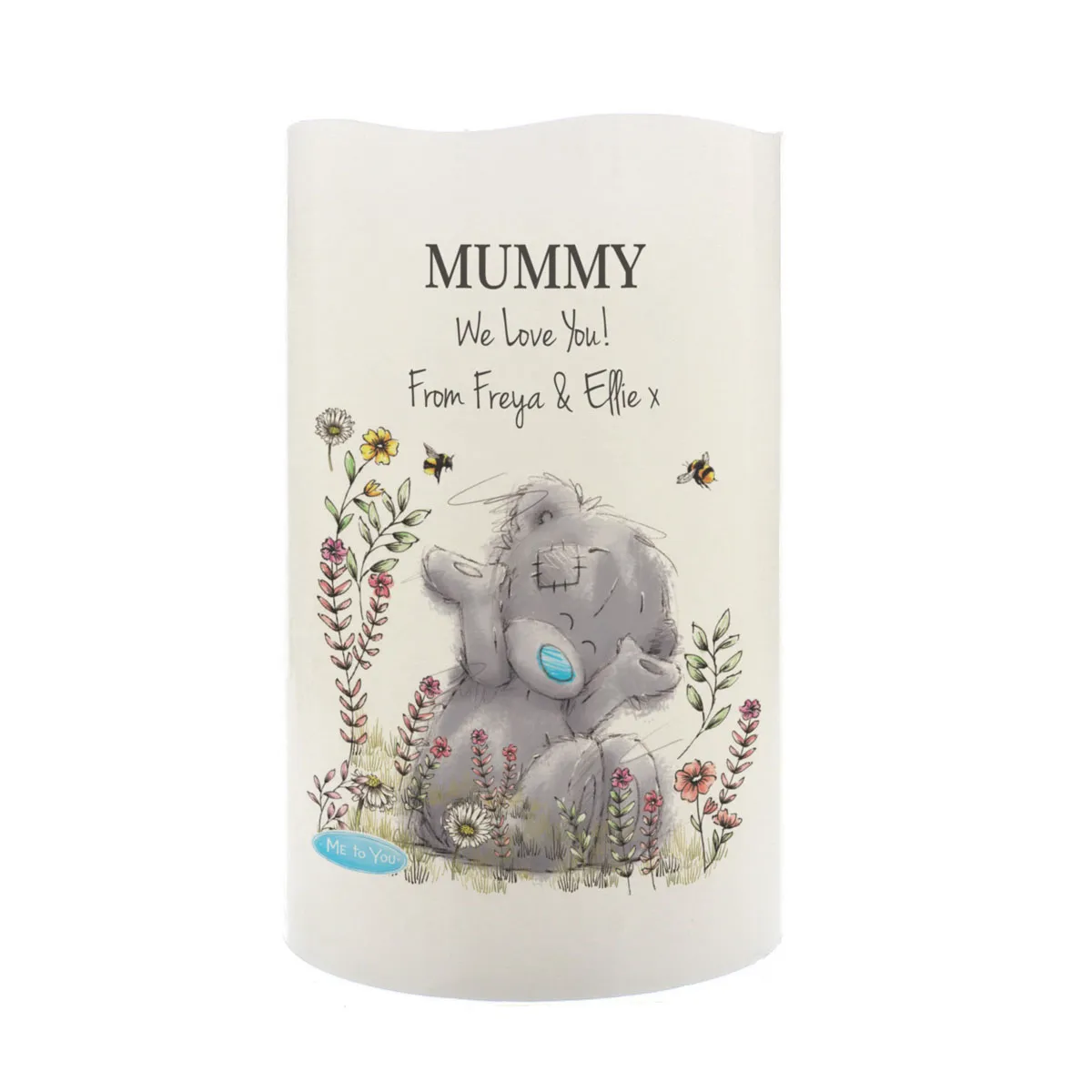 Personalised Me to You Floral LED Candle