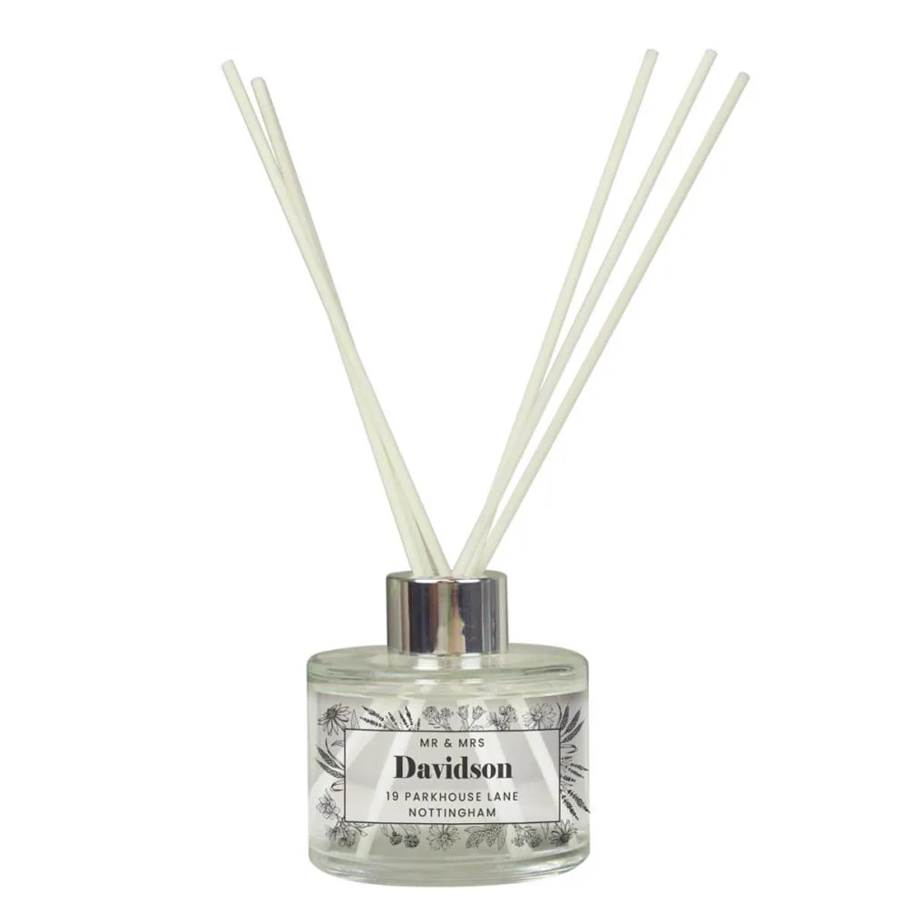 Personalised Black Foliage Reed Diffuser