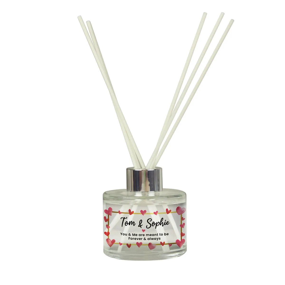 Personalised Hearts Reed Diffuser