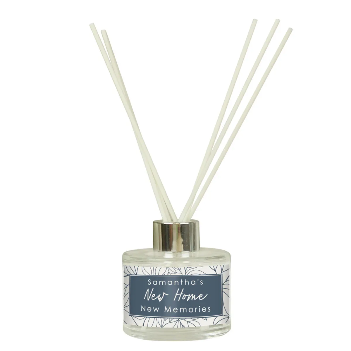 Personalised Blue Botanical Reed Diffuser