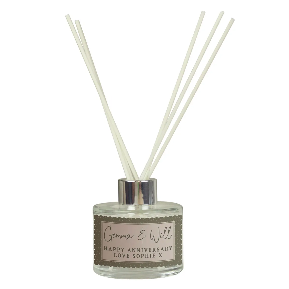Personalised Scallop Border Reed Diffuser