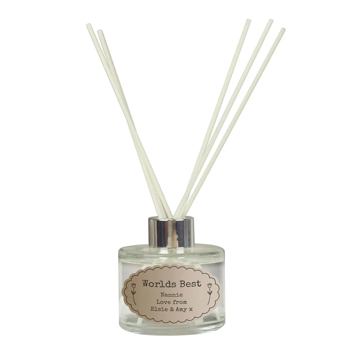 Personalised Oval Scallop Reed Diffuser