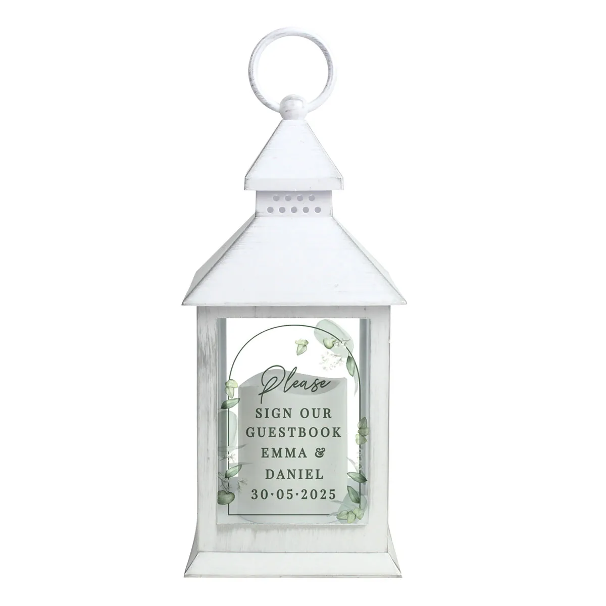 Personalised Botanical LED Wedding Lantern