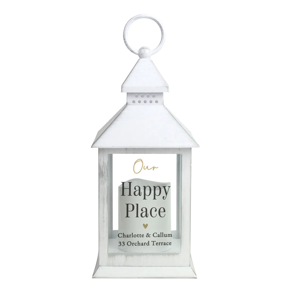 Personalised White LED Lantern