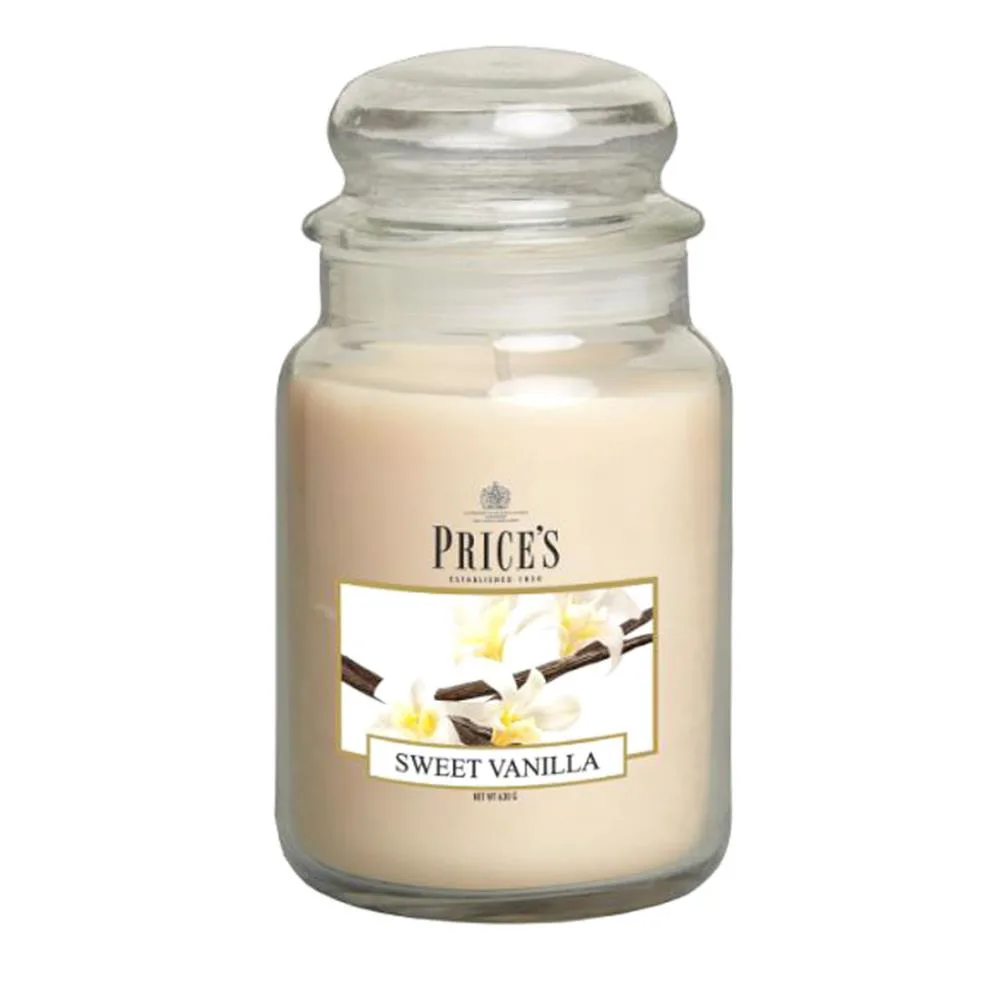 Price's Sweet Vanilla Large Jar Candle