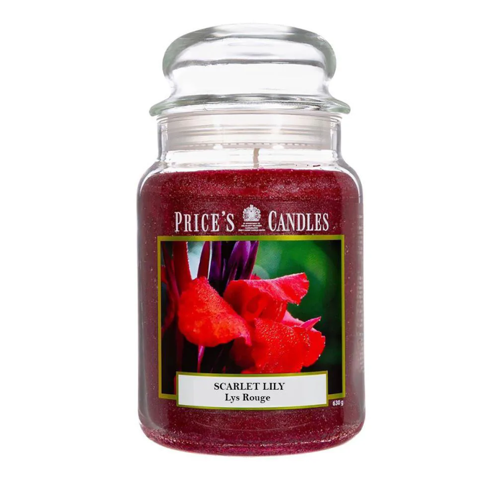 Price's Scarlet Lily Large Jar Candle