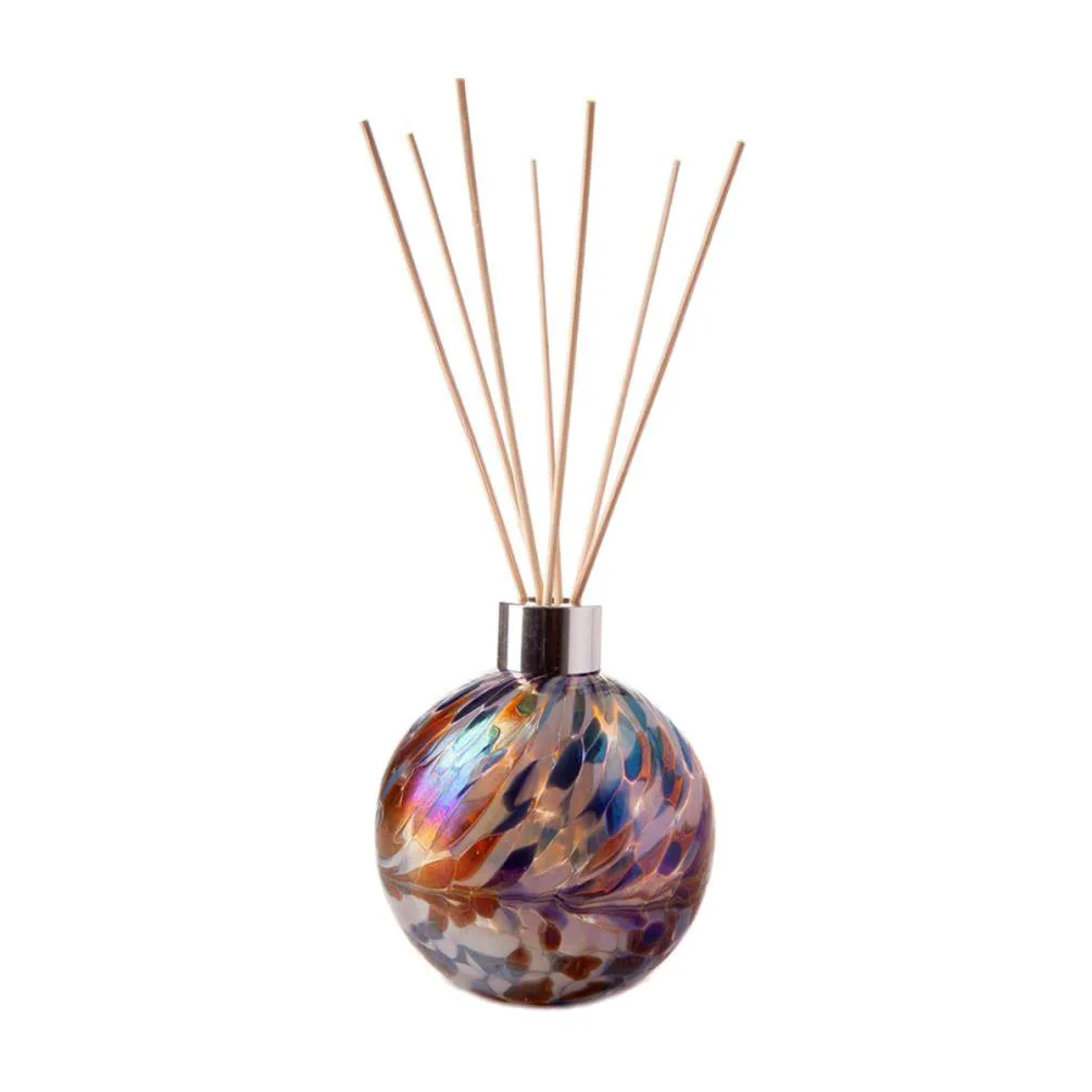 Amelia Art Glass White, Blue & Red Sphere Reed Diffuser