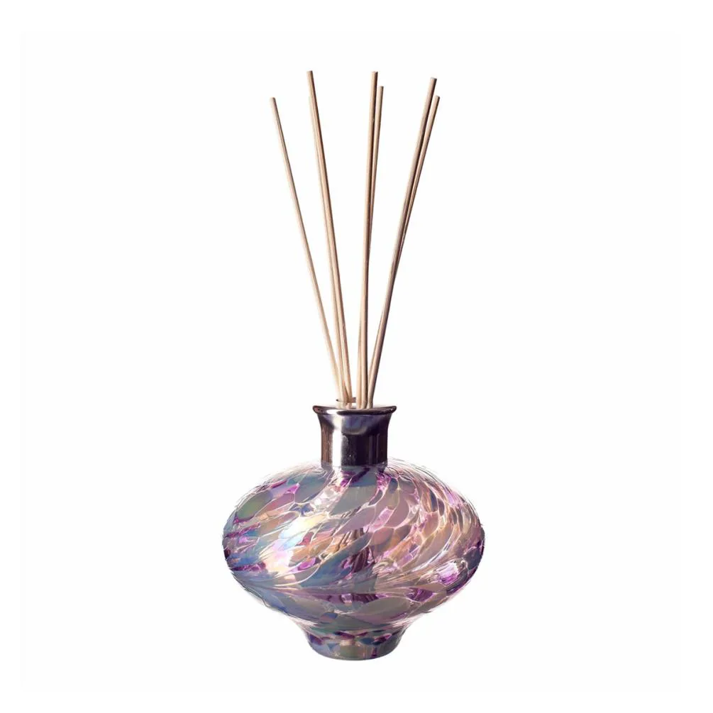 Amelia Art Glass Pink &amp; Blue Oval Reed Diffuser