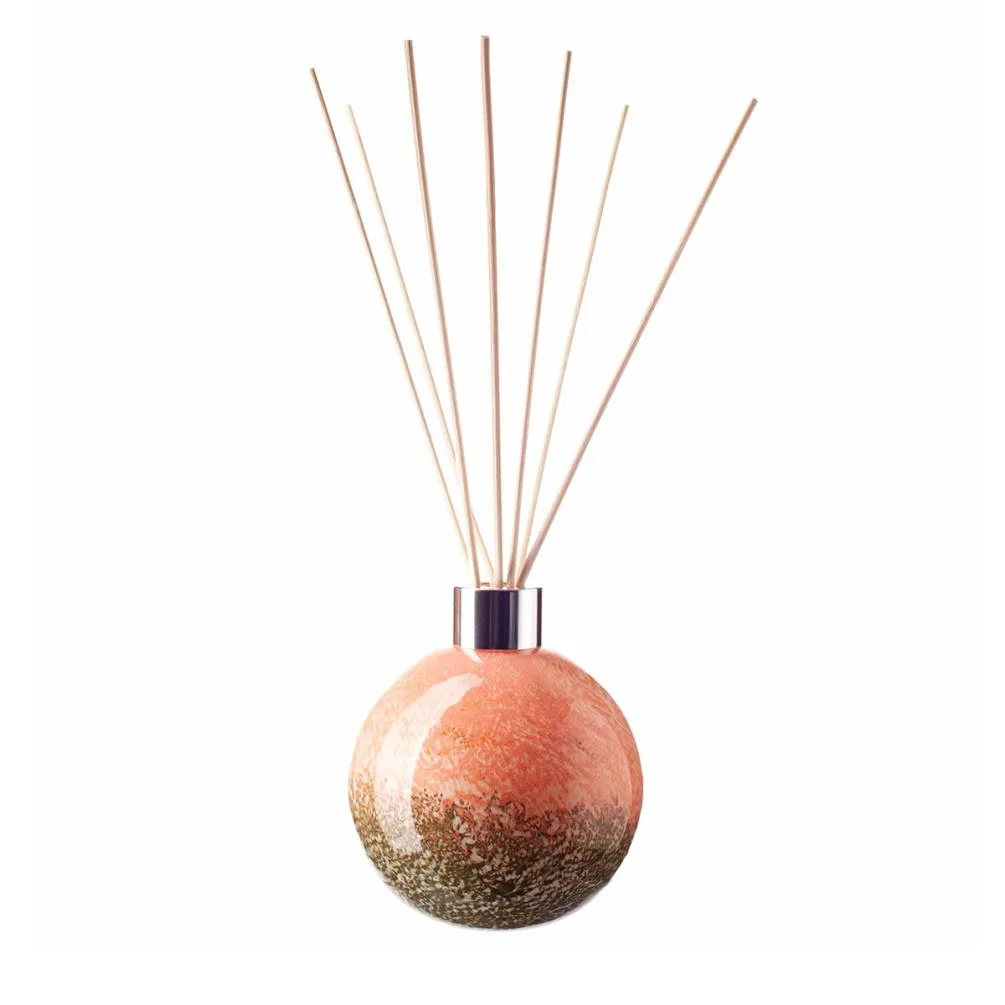 Amelia Art Glass Evergreen Blush Sphere Reed Diffuser