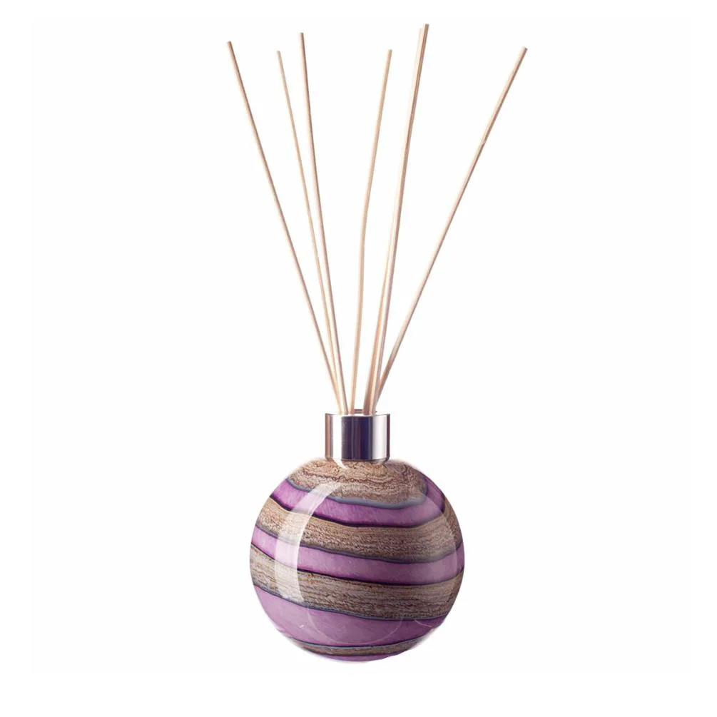 Amelia Art Glass Violet Sands Sphere Reed Diffuser