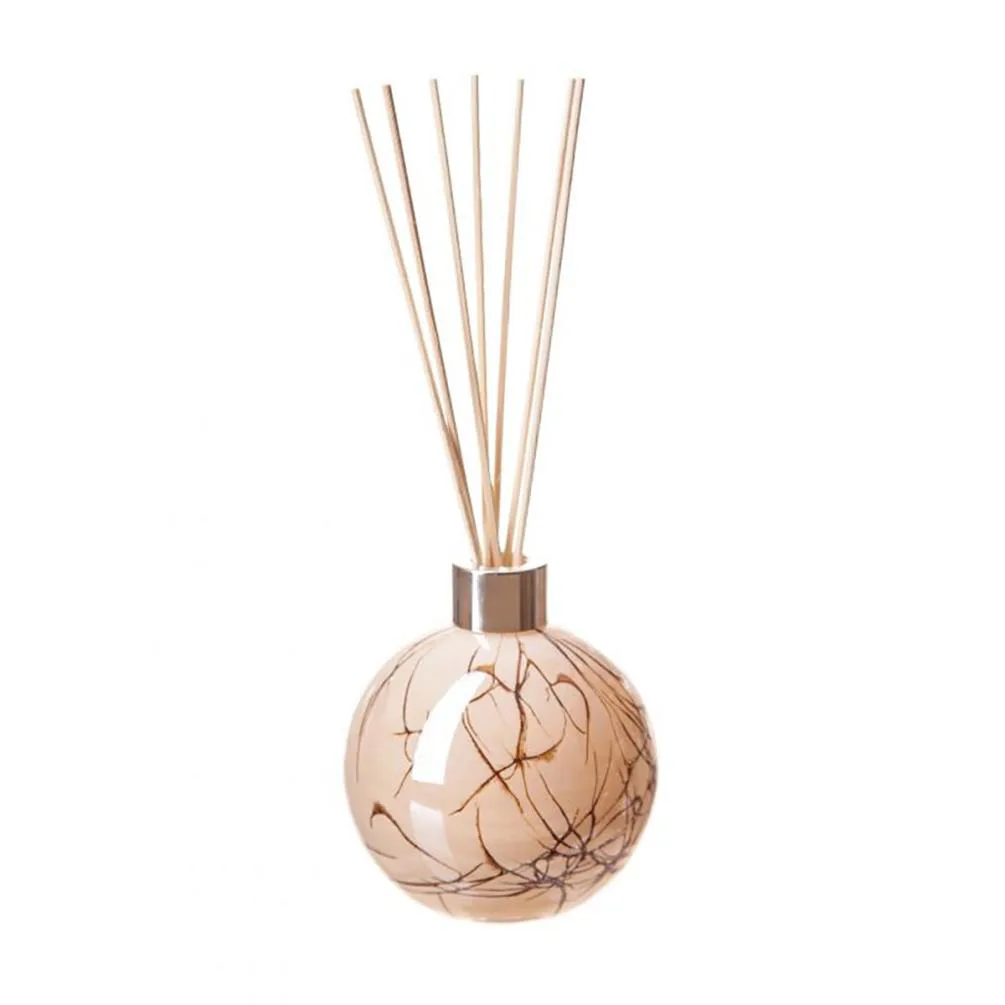 Amelia Art Glass Cream Marble Sphere Reed Diffuser