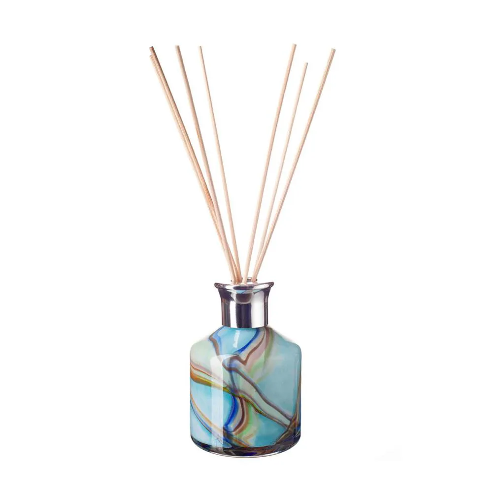 Amelia Art Glass Oceanic Rainbow Cylinder Reed Diffuser