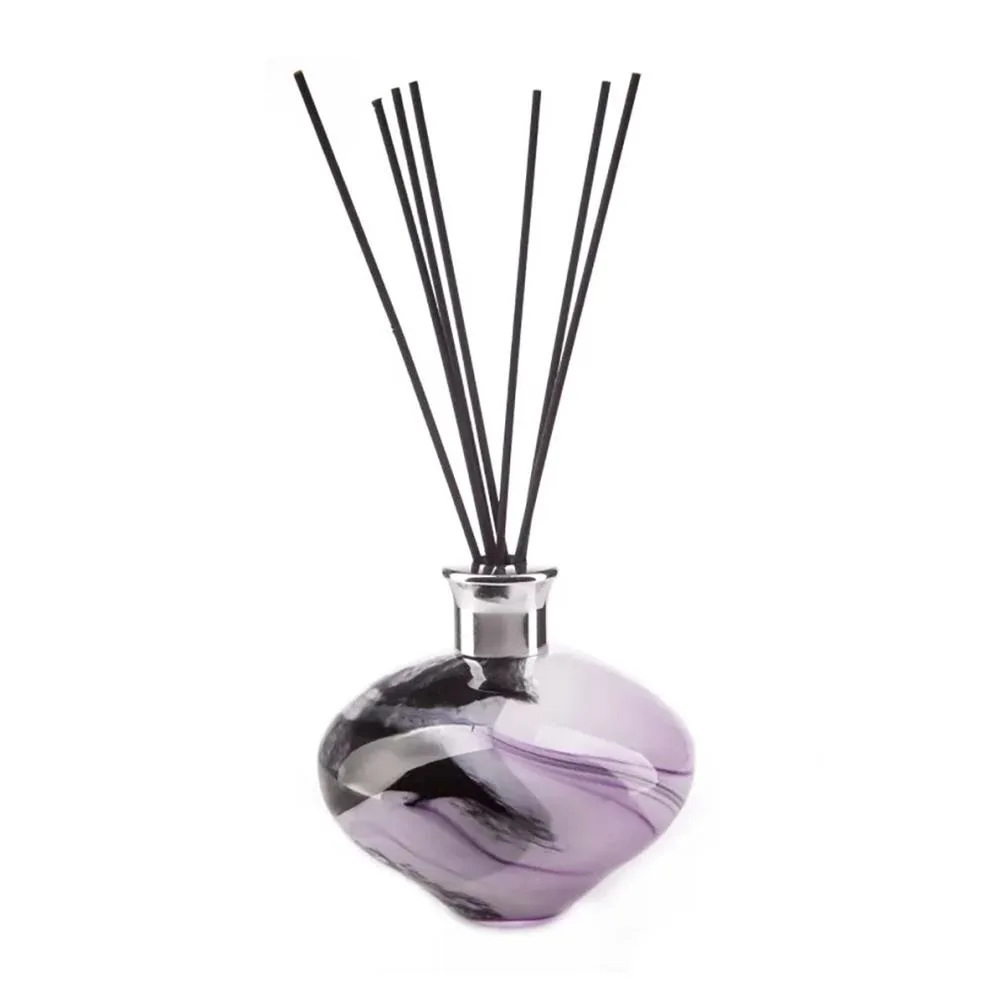 Amelia Art Glass Purple Moon Oval Reed Diffuser