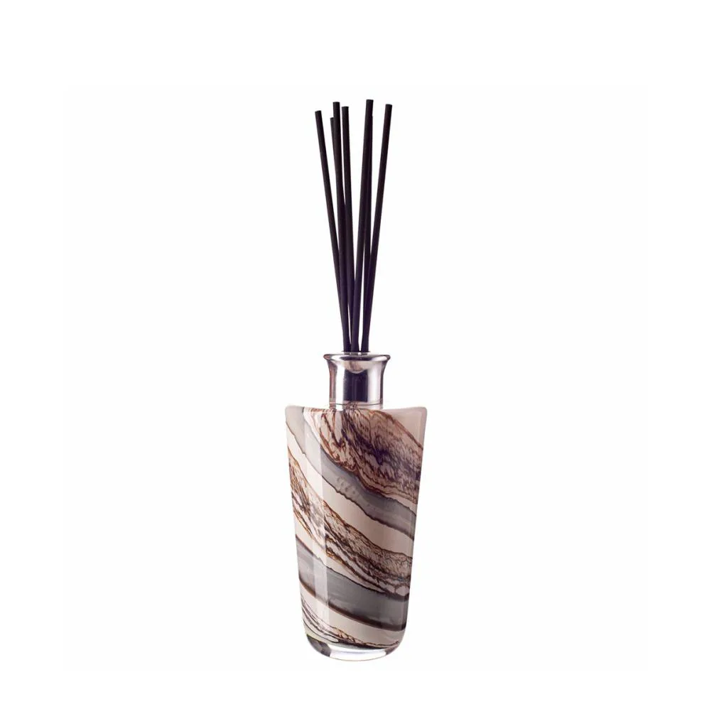 Amelia Art Glass Smoked Meadows Large Conical Reed Diffuser