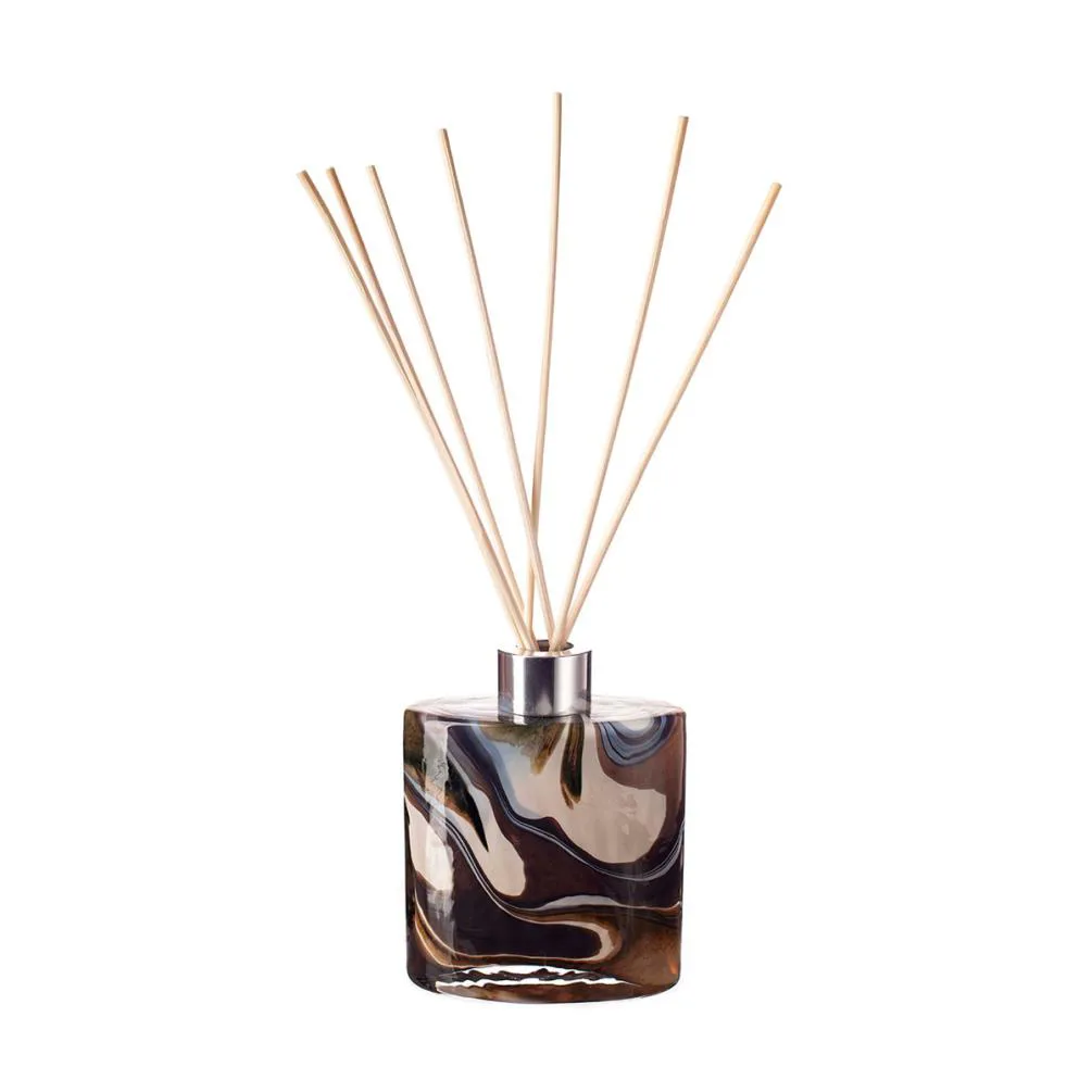 Amelia Art Glass Earth Stone Small Ellipse Cylinder Reed Diffuser 