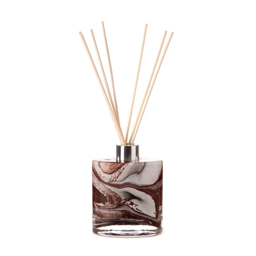 Amelia Art Glass Carnelian Marble Ellipse Reed Diffuser