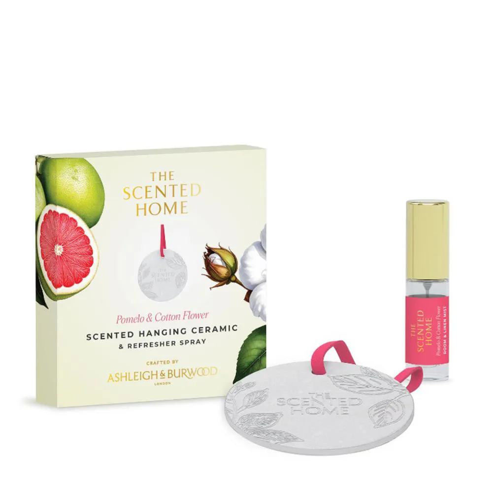Ashleigh & Burwood Pomelo & Cotton Flower Hanging Ceramic