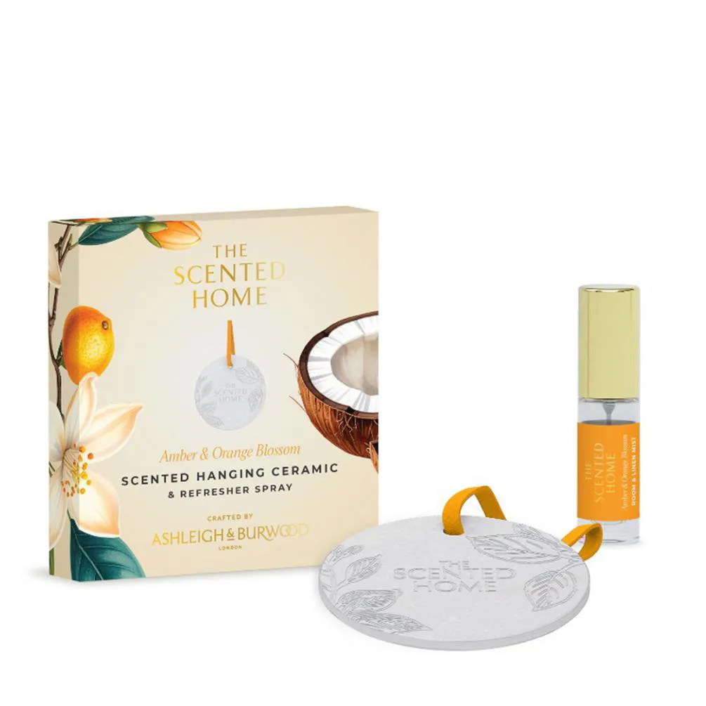Ashleigh & Burwood Amber & Orange Blossom Hanging Ceramic