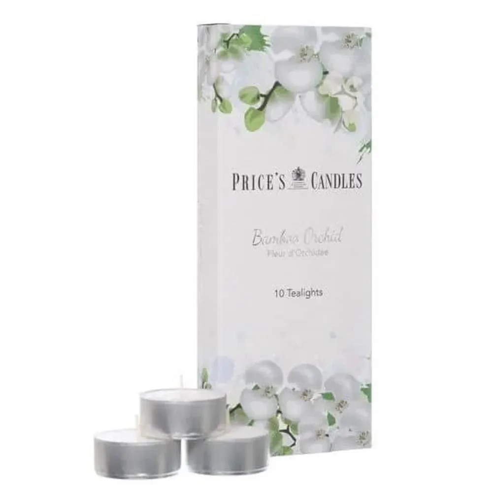 Price's Bamboo Orchid Tealights (Pack of 10)