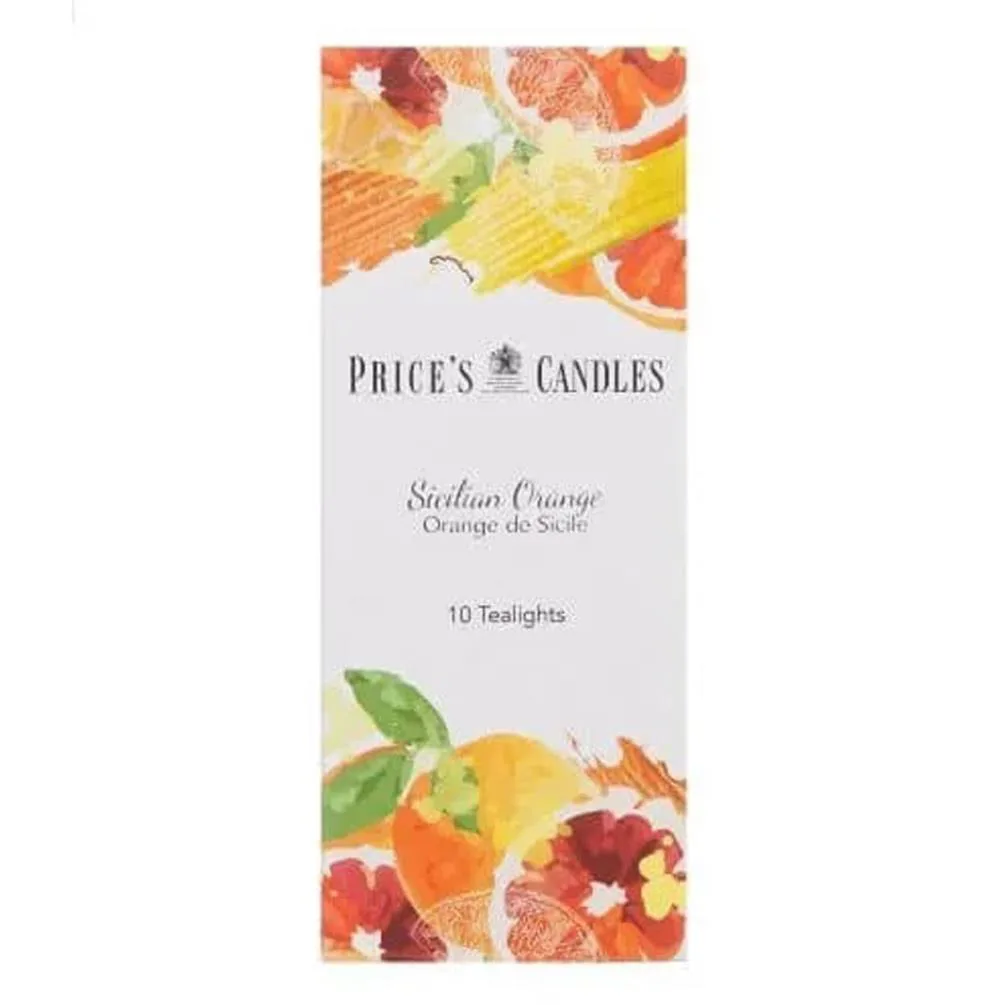 Price's Sicilian Orange Tealights (Pack of 10)