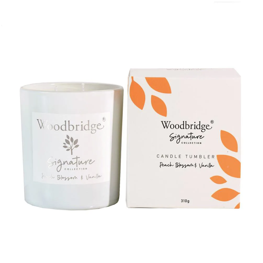 Woodbridge Peach Blossom & Vanilla 2 Wick Boxed Tumbler Candle