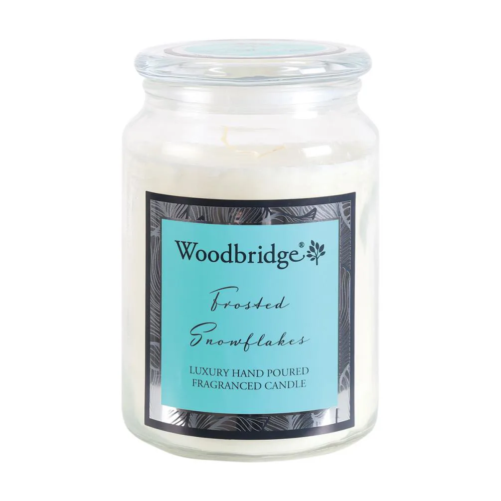 Woodbridge Frosted Snowflakes Large Jar Candle